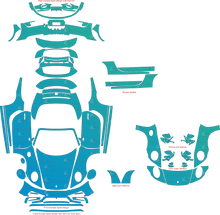 Porsche 911 (992) Carrera S, 4S Sport Design and Aero kit  (From 2022) Cabriolet Pre-Cut PPF Pattern Templates