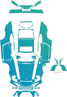 Porsche 911 (993) Carrera, Carrera 4 (1995 - 1998) Coupe Pre-Cut PPF Pattern Templates