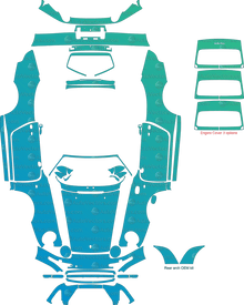 Porsche 911 (993) Carrera, Carrera 4, Targa 4 (1995 - 1998) Cabriolet Pre-Cut PPF Pattern Templates