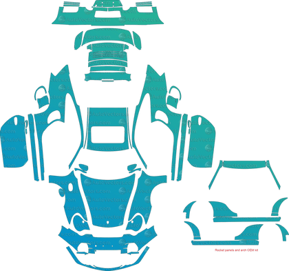 Porsche 911 (996.2) GT2 (2002 - 2005) Coupe Pre-Cut PPF Pattern Templates