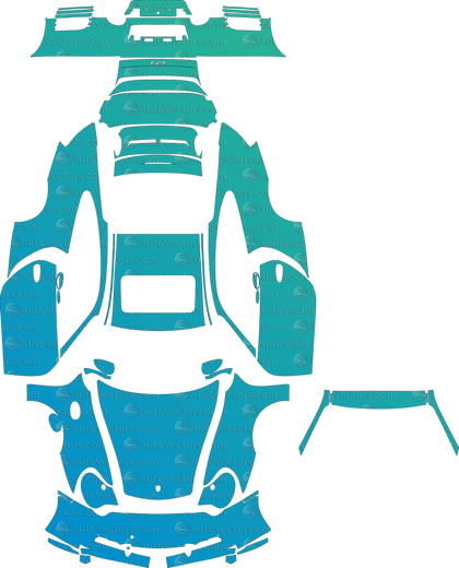 Porsche 911 (996.2) GT3 (2002 - 2005) Coupe Pre-Cut PPF Pattern Templates