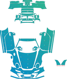 Porsche 911 (997.1) GT3 RS (2007 - 2009) Coupe Pre-Cut PPF Pattern Templates