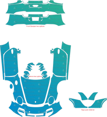 Porsche 911 (997.2) Carrera, Carrera 4S, (2009 - 2011) Cabriolet, Convertible Pre-Cut PPF Pattern Templates