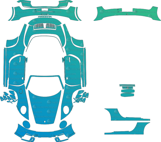 Porsche 911 Carrera GTS 992.2 (From 2025) Cabriolet Pre - cut Pattern Templates pre - cut PPF template digital file download