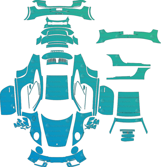 Porsche 911 Carrera GTS 992.2 (From 2025) Coupe Pre - cut Pattern Templates pre - cut PPF template digital file download