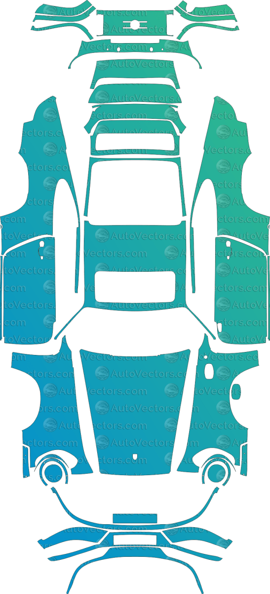 Porsche 911 Carrera RS G - Series (1974–1975) Coupe pre-cut PPF vector template download