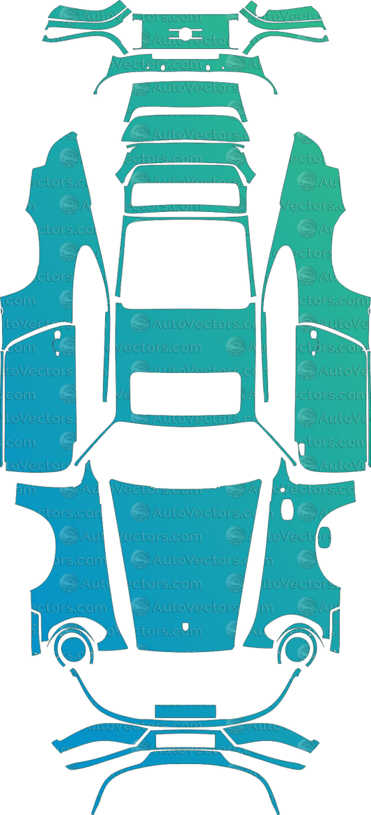 Porsche 911 Carrera RS G - Series (1974–1975) Coupe pre-cut PPF vector template download