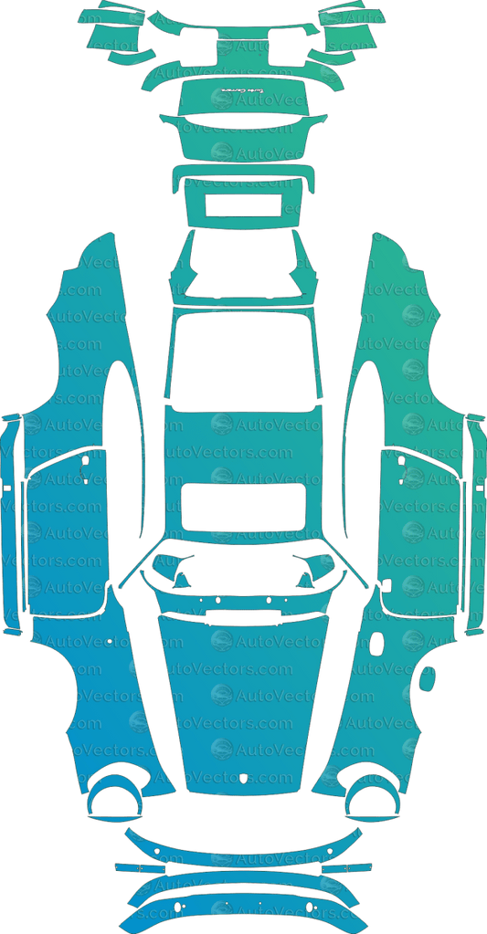 Porsche 911 Carrera Turbo 930 (1976–1977) Coupe pre-cut PPF vector template download