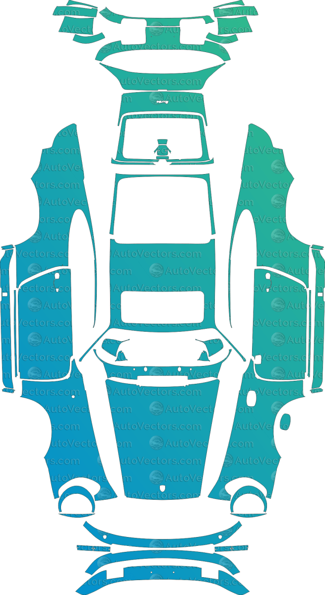 Porsche 911 Turbo 930 G - Series (1978–1984) Coupe pre-cut PPF vector template download