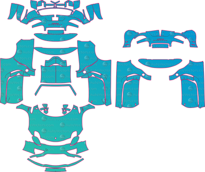 Porsche 918 Spyder Base 85 (From 2014) Spyder Pre-Cut PPF Pattern Templates