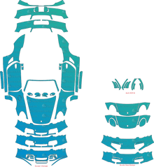 Porsche Boxster Base, S 987.1  (2005 - 2008) Roadster Pre-Cut PPF Pattern Templates