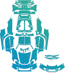 Porsche Carrera GT (980) (2004–2007) Roadster Pre-Cut PPF Pattern Templates