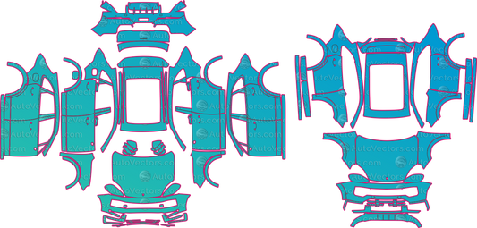 Porsche Cayenne 9YA Base Facelift (From 2024) SUV Pre-Cut PPF Pattern Templates – pre-cut PPF pattern templates, digital download vector files (CDR, AI, PDF, DXF, SVG)