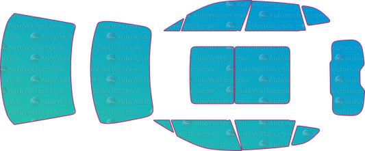 Porsche Cayenne Electric (From 2026) SUV – window tint pre-cut templates, instant digital download vector cut files (CDR, AI, PDF, SVG)