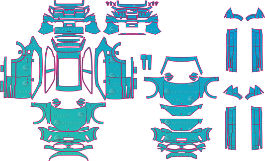 Porsche Cayenne Electric E4 (From 2026) SUV Pre-Cut PPF Pattern Templates – pre-cut PPF pattern templates, digital download vector files (CDR, AI, PDF, DXF, SVG)