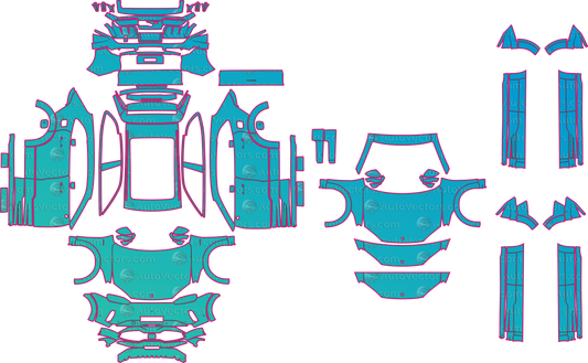 Porsche Cayenne S Electric E4 (From 2026) SUV Pre-Cut PPF Pattern Templates – pre-cut PPF pattern templates, digital download vector files (CDR, AI, PDF, DXF, SVG)