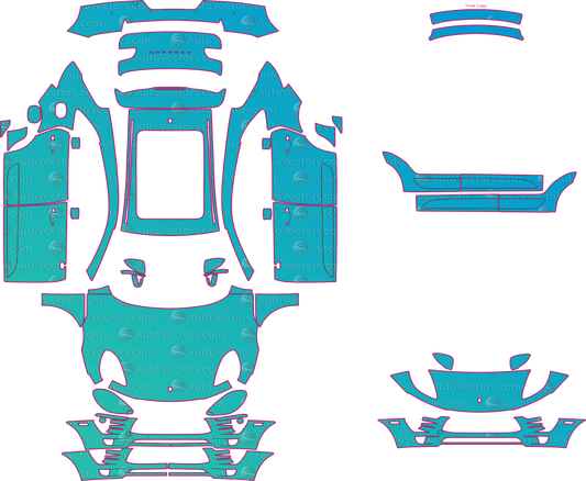 Porsche Macan 95B S (From 2014) SUV Pre-Cut PPF Pattern Templates – pre-cut PPF pattern templates, digital download vector files (CDR, AI, PDF, DXF, SVG)