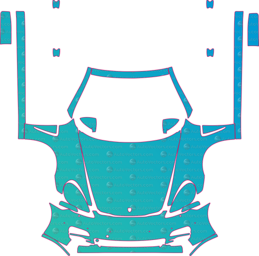 Porsche Panamera 4-4S-S (From 2010) Sedan pre-cut PPF pattern layout