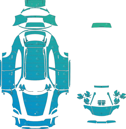 Porsche Taycan 4S Cross Turismo J1 (From 2024) Wagon Pre-Cut PPF Pattern Templates