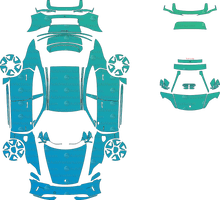Porsche Taycan 4S J1 (From 2024) Sedan Pre-Cut PPF Pattern Templates