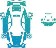 Porsche Taycan 4S SportDesign Pkg (2020–2023) Sedan Pre-Cut PPF Pattern Templates