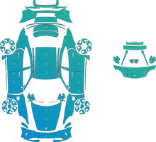 Porsche Taycan Base J1 (From 2024) Sedan Pre-Cut PPF Pattern Templates