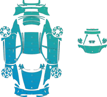 Porsche Taycan Base J1 V2 (From 2024) Sedan Pre-Cut PPF Pattern Templates