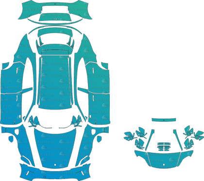 Porsche Taycan Base Sport Turismo J1 (From 2024) Wagon Pre-Cut PPF Pattern Templates