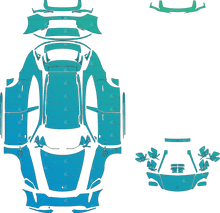 Porsche Taycan Sport Turismo 4S J1 (From 2024) Wagon Pre-Cut PPF Pattern Templates