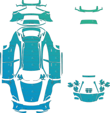 Porsche Taycan Sport Turismo GTS J1 (From 2024) Wagon Pre-Cut PPF Pattern Templates