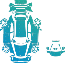 Porsche Taycan Turbo Cross Turismo (2021–2023) Wagon Pre-Cut PPF Pattern Templates