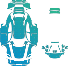 Porsche Taycan Turbo Cross Turismo J1 (From 2024) Wagon Pre-Cut PPF Pattern Templates