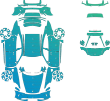 Porsche Taycan Turbo S J1 (From 2024) Sedan Pre-Cut PPF Pattern Templates