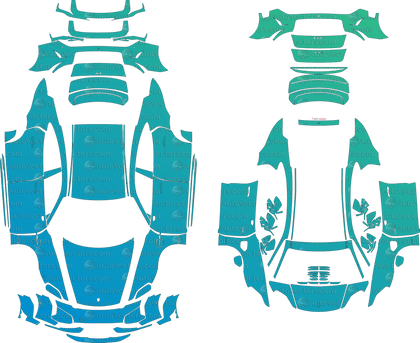 Porsche Taycan Turbo, Turbo GT (From 2025) Sedan  Facelift Sedan Pre-Cut PPF Pattern Templates