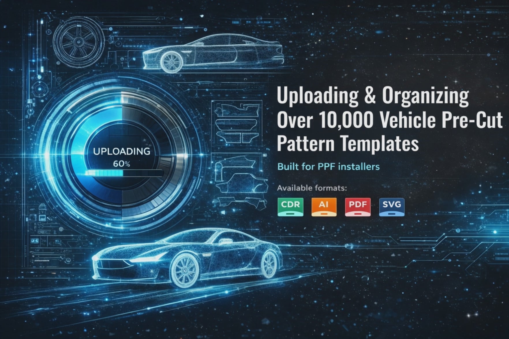 Load video: AutoVectors — Download Pre-Cut PPF Pattern Templates