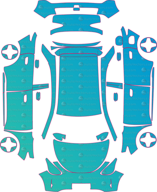 Proton E.MAS 5 Base (From 2025) pre-cut PPF pattern layout