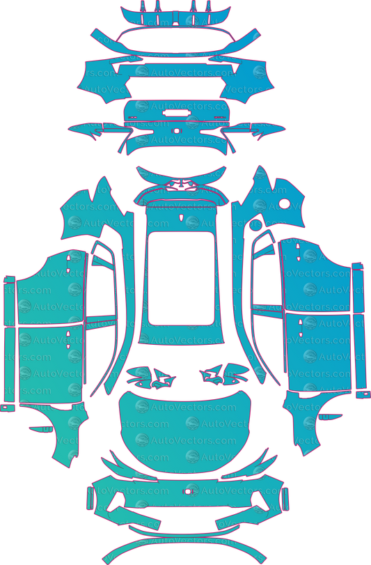 Qiyuan Origin Q05 Base (From 2024) pre-cut PPF pattern layout