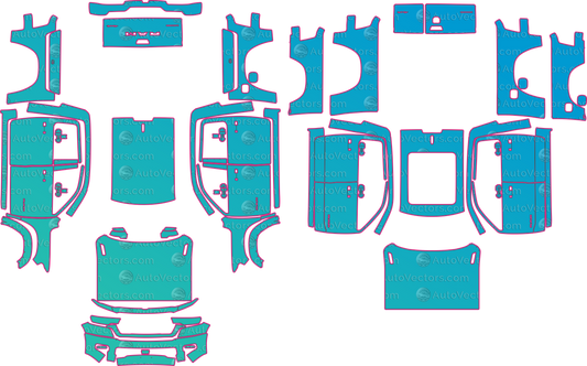Ram 1500 DT LaRamie (From 2025) Pickup – pre-cut PPF pattern templates, instant digital download vector cut files (CDR, AI, PDF, SVG)