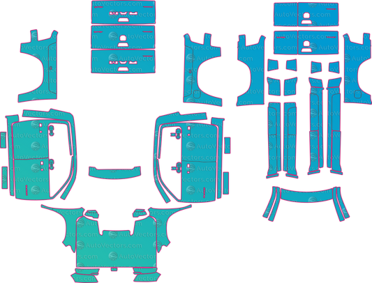 Ram 1500 DT Rebel (From 2025) Pickup – pre-cut PPF pattern templates, instant digital download vector cut files (CDR, AI, PDF, SVG)