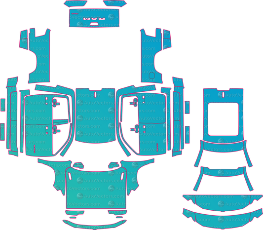 Ram 1500 DT Warlock (From 2025) Pickup – pre-cut PPF pattern templates, instant digital download vector cut files (CDR, AI, PDF, SVG)