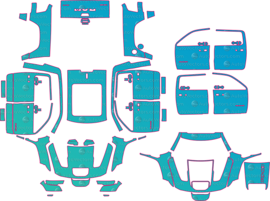 Ram 1500 RHO (From 2025) Pickup – pre-cut PPF pattern templates, instant digital download vector cut files (CDR, AI, PDF, SVG)