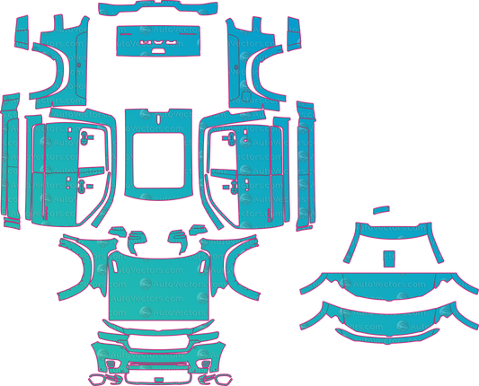 Ram 1500 Tungsten (From 2025) Pickup – pre-cut PPF pattern templates, instant digital download vector cut files (CDR, AI, PDF, SVG)