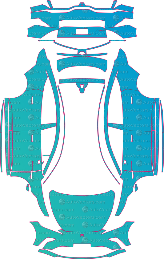 Rising F7 Base (From 2023) Sedan pre-cut PPF pattern layout