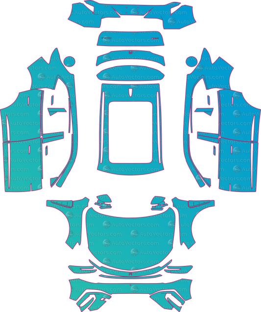 Rising MARVELR Base (From 2021) pre-cut PPF pattern layout
