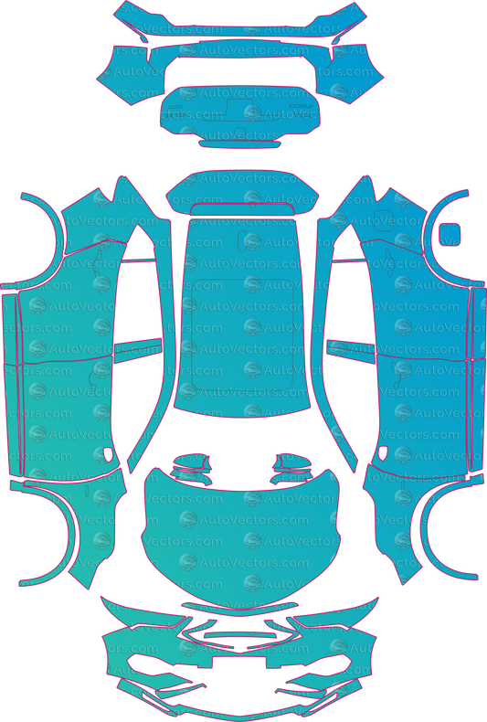 Rivian R2 (From 2026) SUV Pre-Cut PPF Pattern Templates – pre-cut PPF pattern templates, digital download vector files (CDR, AI, PDF, DXF, SVG)