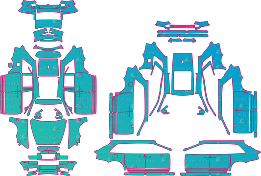Rolls-Royce Cullinan Base (From 2018) SUV pre-cut PPF pattern layout