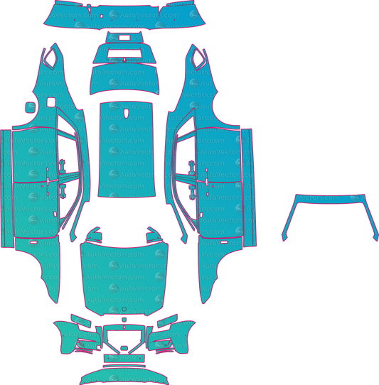 Rolls-Royce Ghost Extended Wheelbase (From 2021) Sedan pre-cut PPF pattern layout