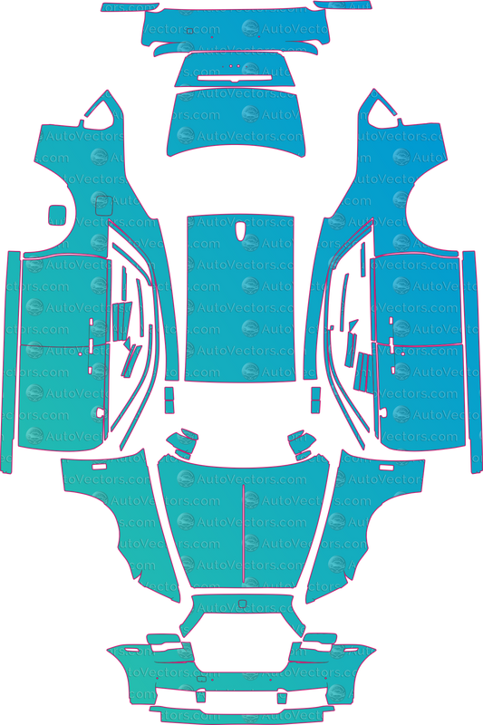 Rolls-Royce Ghost Standard Wheelbase (From 2018) Sedan pre-cut PPF pattern layout