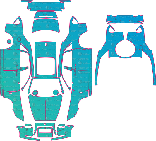 Rolls-Royce Ghost Extended Wheelbase (From 2015) Sedan pre-cut PPF pattern layout