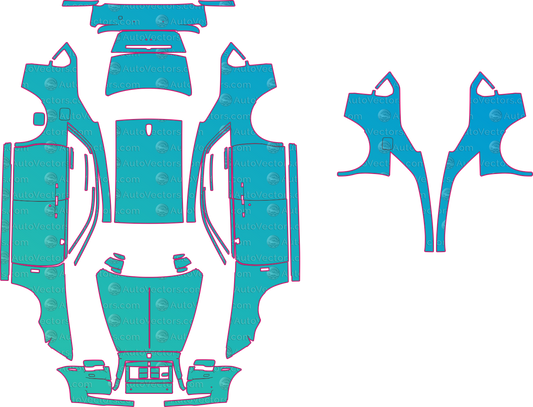Rolls-Royce Ghost Standard Wheelbase (From 2015) Sedan pre-cut PPF pattern layout